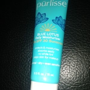 NEW Purlisse Blue Lotus SPF 30 Daily Sunscreen Face Moisturizer Sample Travel